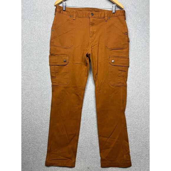 Duluth Trading Co Pants - Duluth Trading Curve Setter Waistband Women's 14 x 31 Brown Cargo Stretch Pants